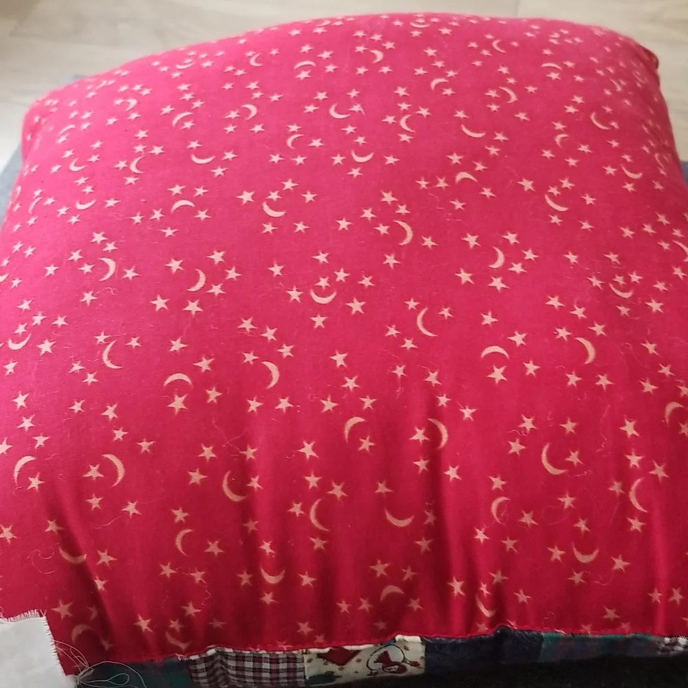 Snowman Jingle Bell Accent Throw Pillow Vintage
